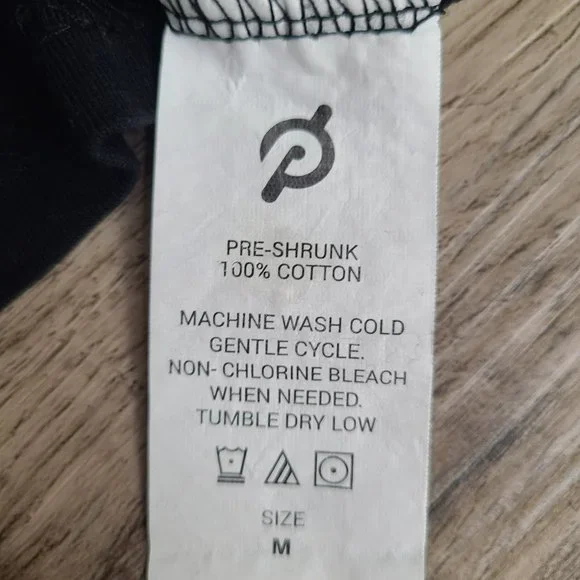 Peloton Shirt Adult Medium Black Short Sleeve Century 100% Cotton Cycling - Picture 7 of 7